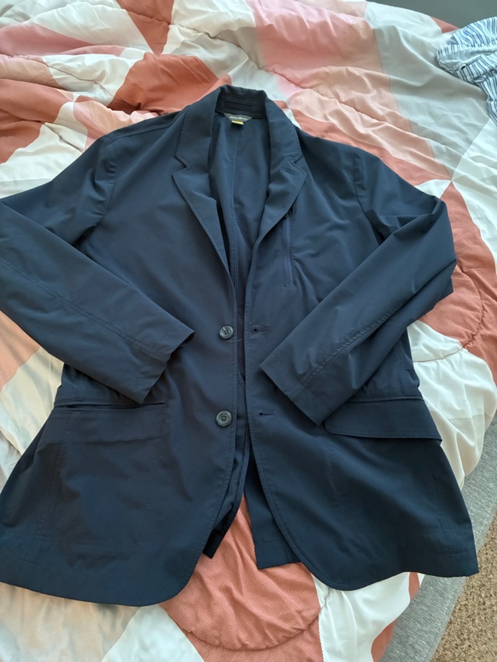 Eddie Bauer Navy Blue Tropical Men's Blazer